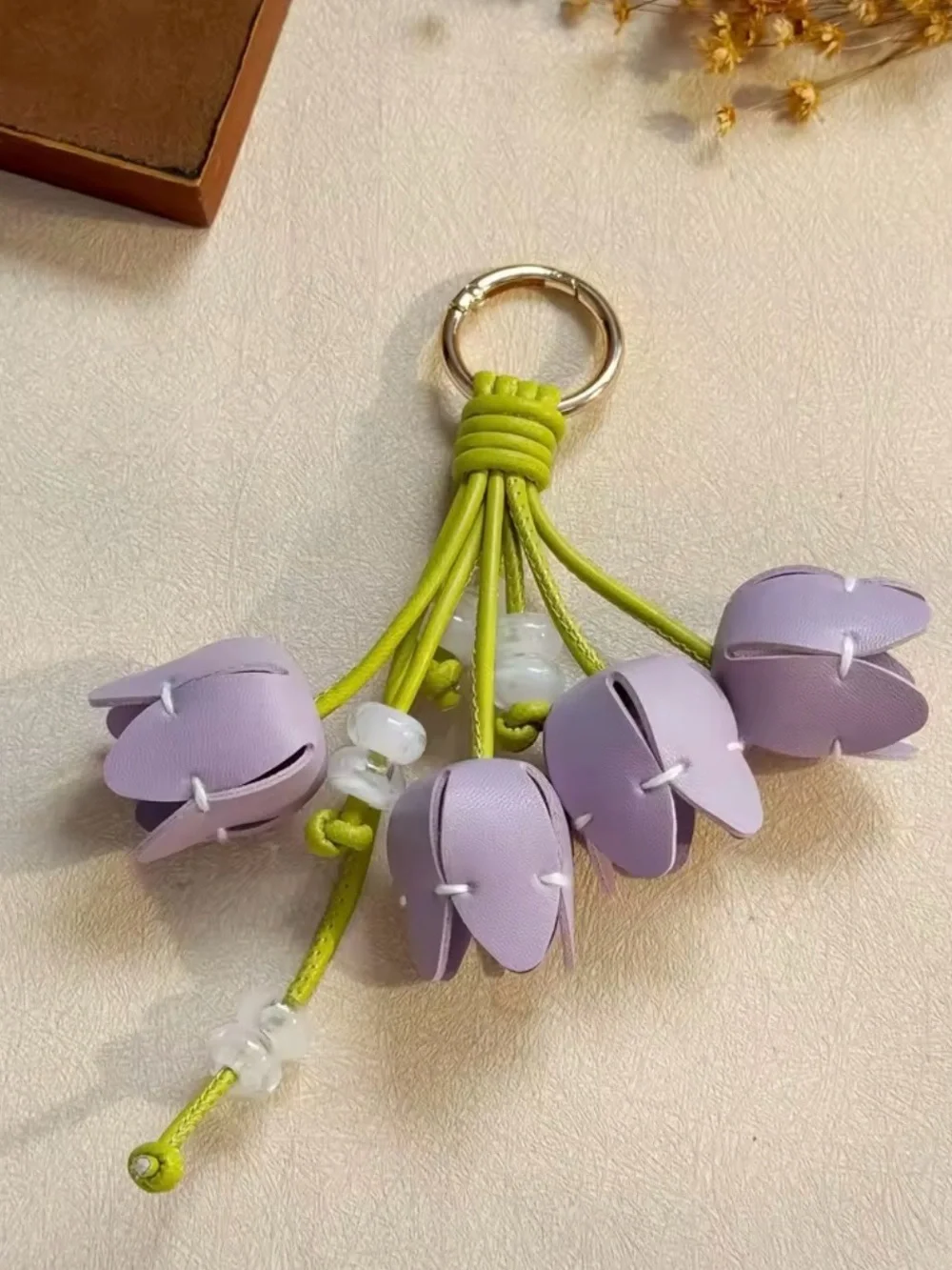 Tulip Bag Charm - Premium Vegan Leather